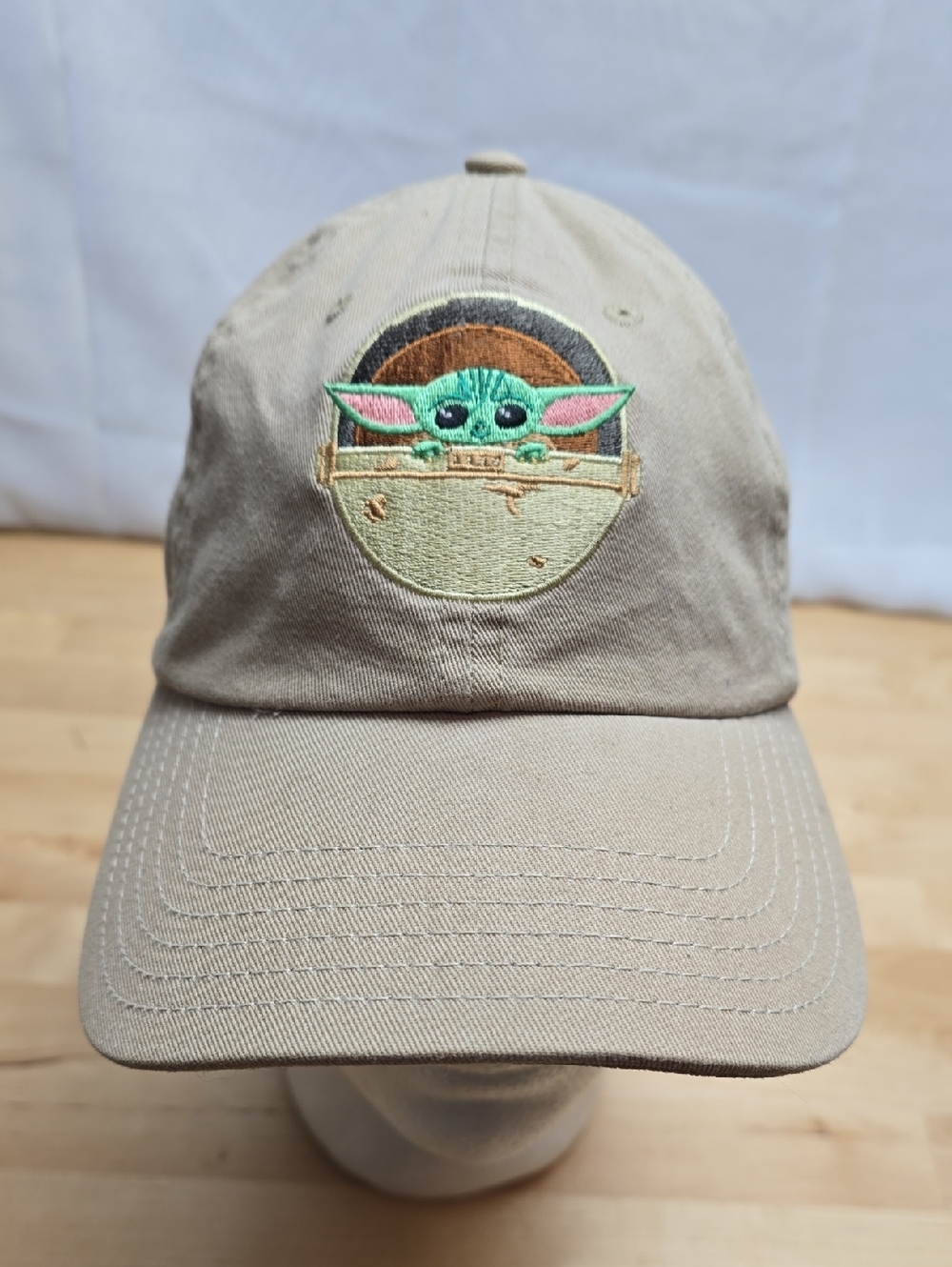 The Child - Beige Baby Yoda Star Wars The Mandalorian Embroidered Baseball Cap